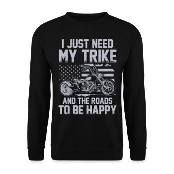 Trike - Unisex Pullover - Schwarz - Vorne - Alina (178cm) & Michal (187cm)