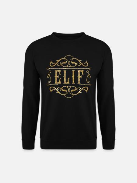 Elif gold - Unisex Pullover - Schwarz