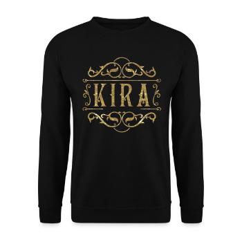 Kira gold - Unisex Pullover - Schwarz - Vorne - Alina (178cm) & Michal (187cm)