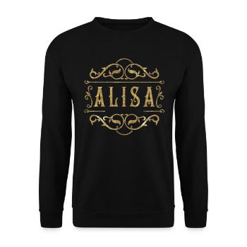 Alisa or - Sweat-shirt Unisexe - noir - Devant - Alina (178cm) & Michal (187cm)