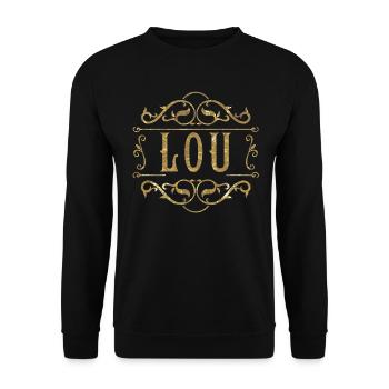 Lou or - Sweat-shirt Unisexe - noir - Devant - Alina (178cm) & Michal (187cm)