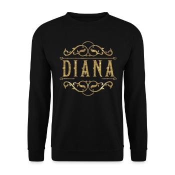 Diana gold - Unisex Pullover - Schwarz - Vorne - Alina (178cm) & Michal (187cm)