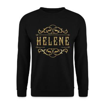 Helene gold - Unisex Pullover - Schwarz - Vorne - Alina (178cm) & Michal (187cm)