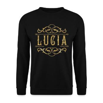 Lucia gold - Unisex Sweatshirt - black - Front - Alina (178cm) & Michal (187cm)