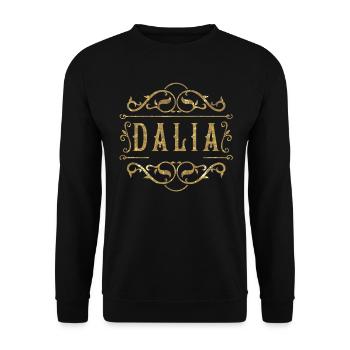 Dalia gold - Unisex Pullover - Schwarz - Vorne - Alina (178cm) & Michal (187cm)