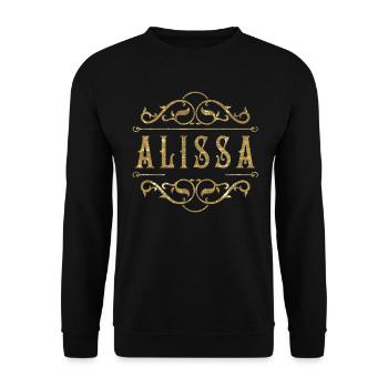 Alissa or - Sweat-shirt Unisexe - noir - Devant - Alina (178cm) & Michal (187cm)