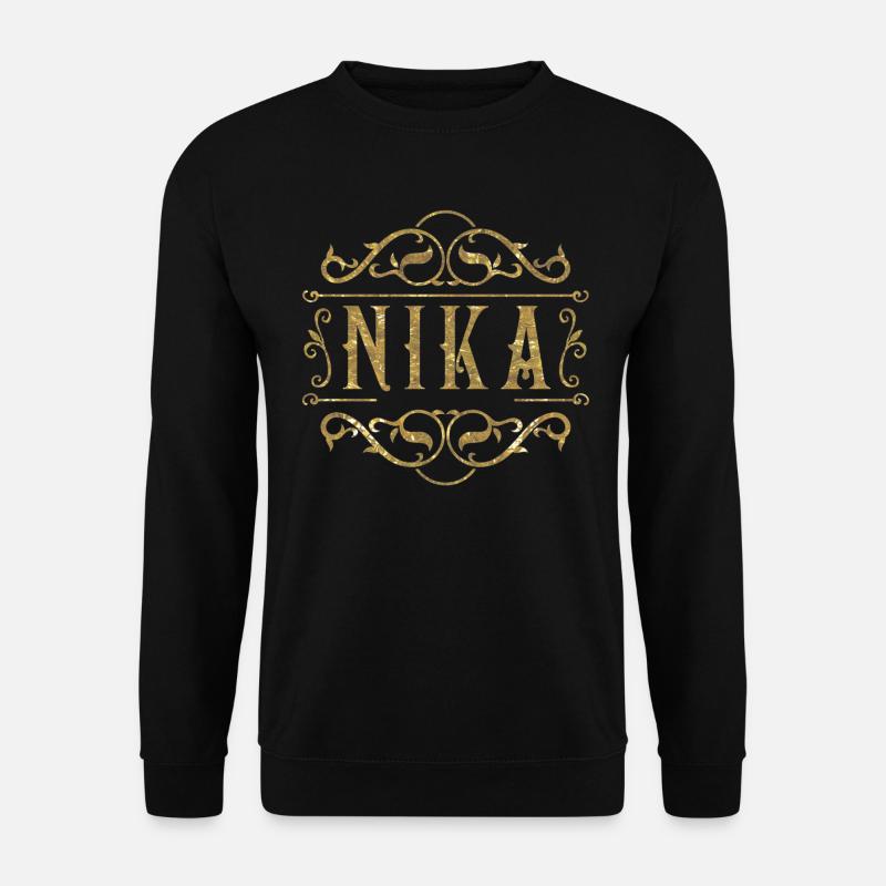 Nika gold - Unisex Sweatshirt - black