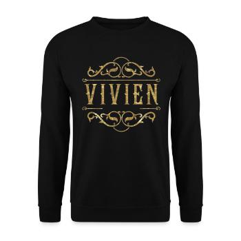 Vivien gold - Unisex Pullover - Schwarz - Vorne - Alina (178cm) & Michal (187cm)