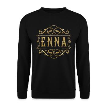 Enna gold - Unisex Pullover - Schwarz - Vorne - Alina (178cm) & Michal (187cm)