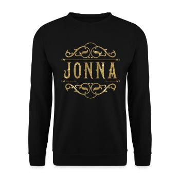 Jonna gold - Unisex Pullover - Schwarz - Vorne - Alina (178cm) & Michal (187cm)