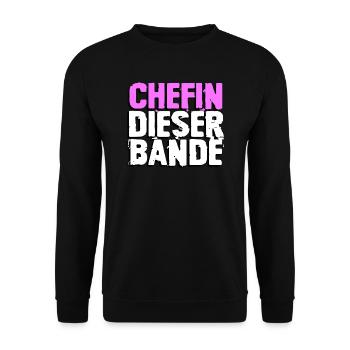 Chefin dieser Bande - Unisex Pullover - Schwarz - Vorne - Alina (178cm) & Michal (187cm)