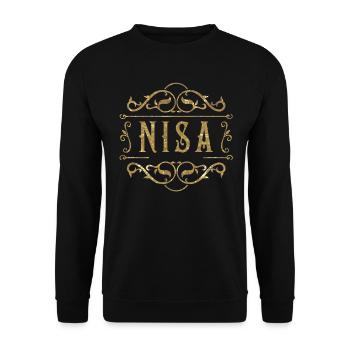 Nisa gold - Unisex Pullover - Schwarz - Vorne - Alina (178cm) & Michal (187cm)