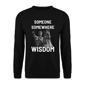 Wisdom - Unisex Sweatshirt - black - Front - Alina (178cm) & Michal (187cm)