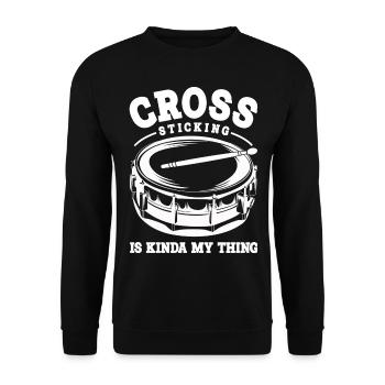 Tenor Schlagzeuger | Tenortrommel Band Geschenk - Unisex Pullover - Schwarz - Vorne - Alina (178cm) & Michal (187cm)