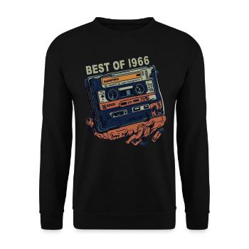 Vintage 1966 1966 Cassette - Vintage since 1966 - Unisex Sweatshirt - black - Front - Alina (178cm) & Michal (187cm)
