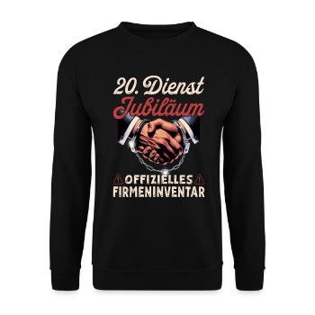 20 Year Anniversary Company Anniversary Gift - Unisex Sweatshirt - black - Front - Alina (178cm) & Michal (187cm)