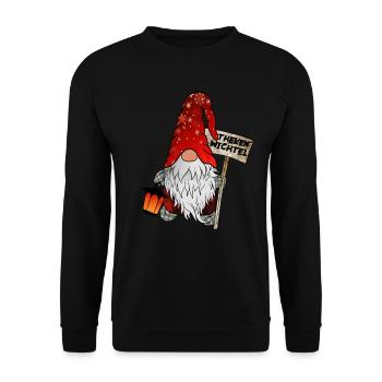 Counter gnomes – for bar and pub fans - Unisex Sweatshirt - black - Front - Alina (178cm) & Michal (187cm)