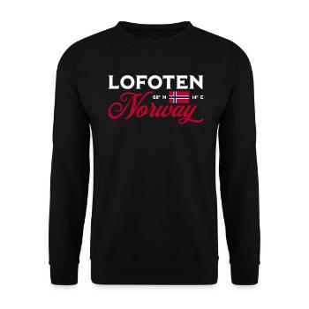 Norway Souvenir Scandinavia Norway Lofoten - Unisex Sweatshirt - black - Front - Alina (178cm) & Michal (187cm)