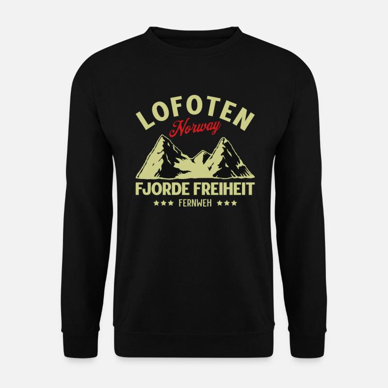 Norwegen Souvenir Norweger Norge Norway Lofoten - Unisex Pullover - Schwarz