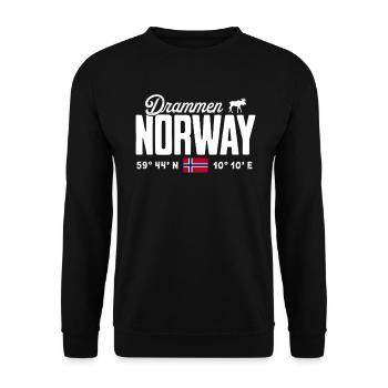 Norvège Norvège Norvège Scandinavie Drammen - Sweat-shirt Unisexe - noir - Devant - Alina (178cm) & Michal (187cm)