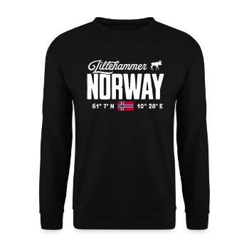 Norway Norway Norge Scandinavia Lillehammer - Unisex Sweatshirt - black - Front - Alina (178cm) & Michal (187cm)