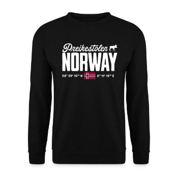 Norvège Norvège Norvège Scandinavie Chaire Rock - Sweat-shirt Unisexe - noir - Devant - Alina (178cm) & Michal (187cm)