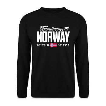 Norvège Norvège Norvège Scandinavie Trondheim - Sweat-shirt Unisexe - noir - Devant - Alina (178cm) & Michal (187cm)