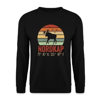Norvège Norvège Norvège Scandinavie Cap Nord - Sweat-shirt Unisexe - noir - Devant - Alina (178cm) & Michal (187cm)