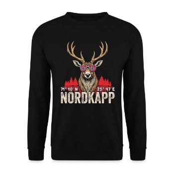Norway Norway Norge Scandinavia North Cape - Unisex Sweatshirt - black - Front - Alina (178cm) & Michal (187cm)