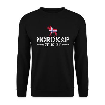 Norwegen Norway Norge Skandinavien Nordkap - Unisex Pullover - Schwarz - Vorne - Alina (178cm) & Michal (187cm)