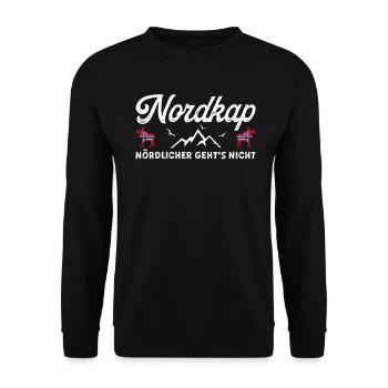 Norway Norway Norge Moose Norway Flag North Cape - Unisex Sweatshirt - black - Front - Alina (178cm) & Michal (187cm)