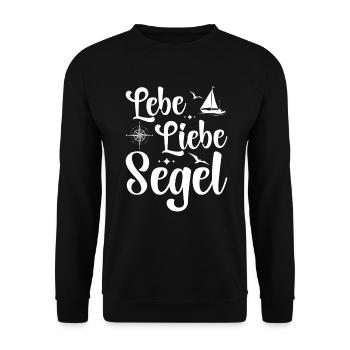 Live Love Sailing Skipper Captain Sailing & Sailing - Unisex Sweatshirt - black - Front - Alina (178cm) & Michal (187cm)