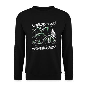 Norway Camping Scandinavia North Cape - Unisex Sweatshirt - black - Front - Alina (178cm) & Michal (187cm)