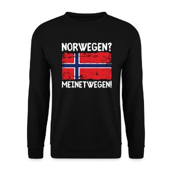 Norway Camping Scandinavia North Cape - Unisex Sweatshirt - black - Front - Alina (178cm) & Michal (187cm)