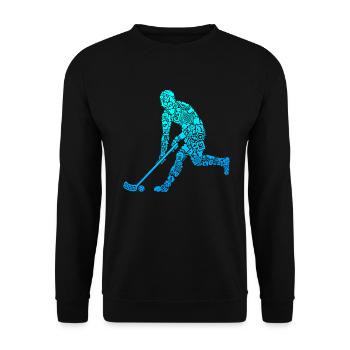 Floorball Player Floorballer Boys Floorball - Unisex Sweatshirt - black - Front - Alina (178cm) & Michal (187cm)