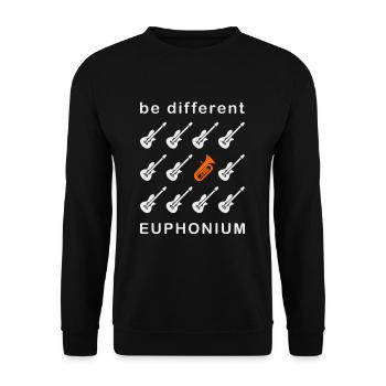 Euphonium Eufonium Blechbläser Tuba Spruch - Unisex Pullover - Schwarz - Vorne - Alina (178cm) & Michal (187cm)