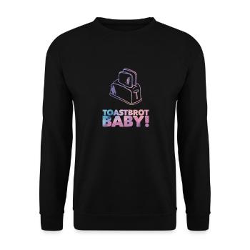 Toastbrot Baby Toast Toaster Brot - Unisex Pullover - Schwarz - Vorne - Alina (178cm) & Michal (187cm)