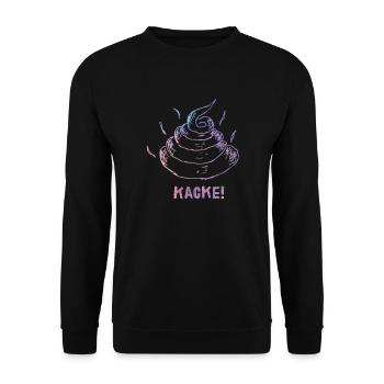 Kacke Scheißhaufen Stuhlgang Scheisse Schrottwicht - Unisex Pullover - Schwarz - Vorne - Alina (178cm) & Michal (187cm)