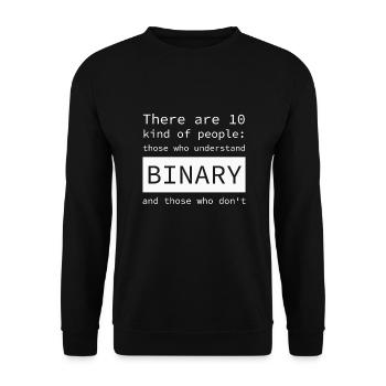 Types of people: Binary - Unisex Sweatshirt - black - Front - Alina (178cm) & Michal (187cm)