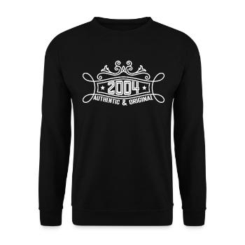 Birthday 2004 Birthday Born in 2004 Year - Unisex Sweatshirt - black - Front - Alina (178cm) & Michal (187cm)