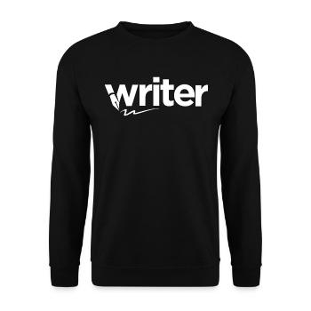 Writer - Author - Unisex Sweatshirt - black - Front - Alina (178cm) & Michal (187cm)