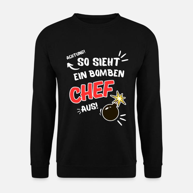 So sieht ein bomben Chef aus - Unisex Pullover - Schwarz