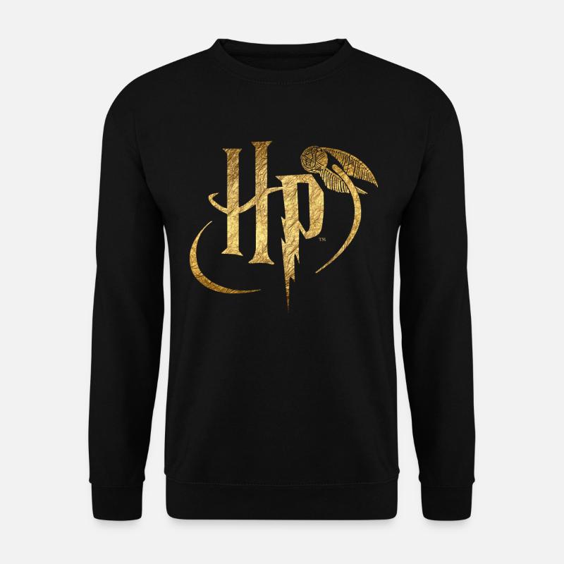Harry Potter Logo Gold - Unisex Pullover - Schwarz