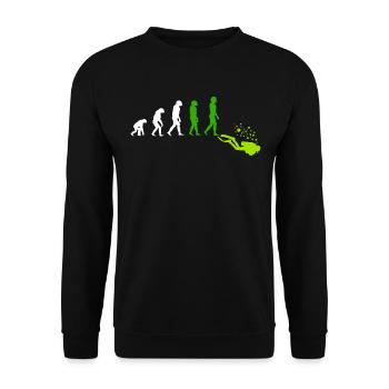 Tauchen Taucher Scuba Evolution - Unisex Pullover - Schwarz - Vorne - Alina (178cm) & Michal (187cm)