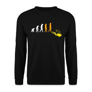 Tauchen Taucher Scuba Evolution - Unisex Pullover - Schwarz - Vorne - Alina (178cm) & Michal (187cm)