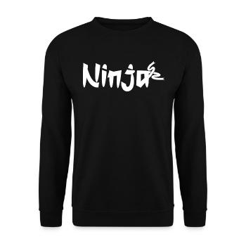 Ninja - Unisex Pullover - Schwarz - Vorne - Alina (178cm) & Michal (187cm)
