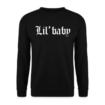 Lil baby quote graphic - Unisex Sweatshirt - black - Front - Alina (178cm) & Michal (187cm)