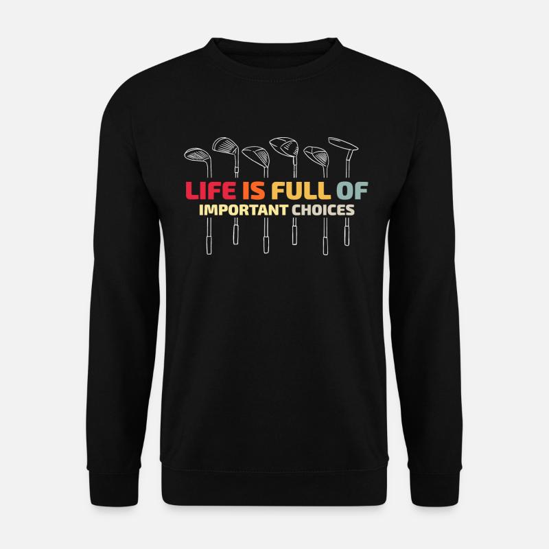 Golf Golfschläger - Unisex Pullover - Schwarz