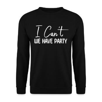 The beer I can't we have party Apéro - Unisex Sweatshirt - black - Front - Alina (178cm) & Michal (187cm)