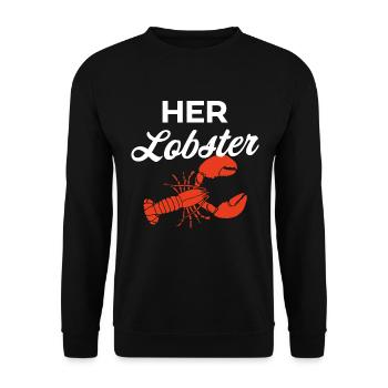 Son homard - Sweat-shirt Unisexe - noir - Devant - Alina (178cm) & Michal (187cm)